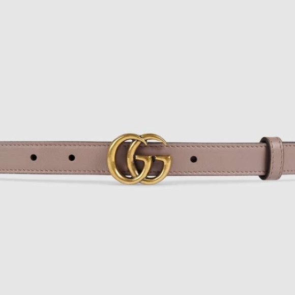 Gucci Accessories - Skinny Pinky Nude/Taupe/Beige Gucci Belt 75